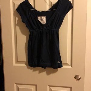 Navy v neck shirt